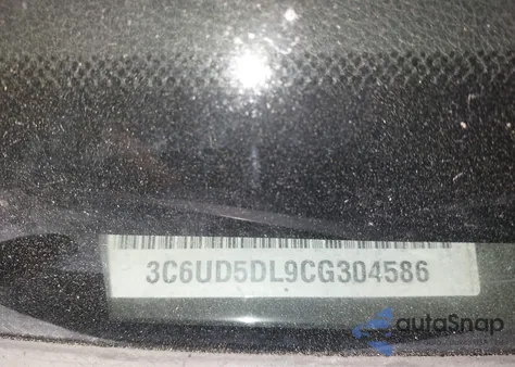 2012 Ram 2500 Slt from USA, damaged, VIN 3C6UD5DL9CG304586